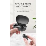 Wholesale Bluetooth 5.0 True TWS Wireless Mini Earbuds Pods Buds Headset with Portable Charger A6S (Black)